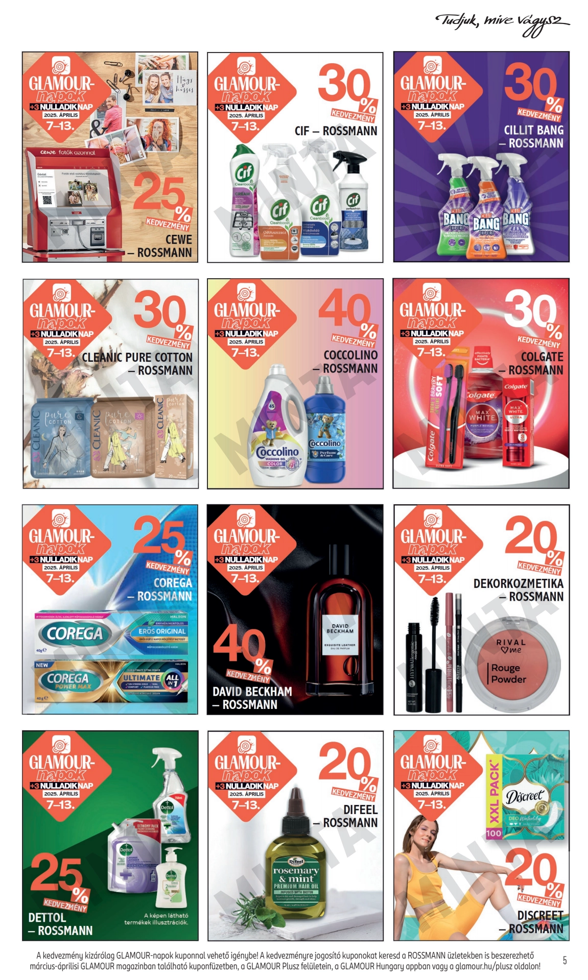 rossmann-glamour-napok akciós újság 5 oldal