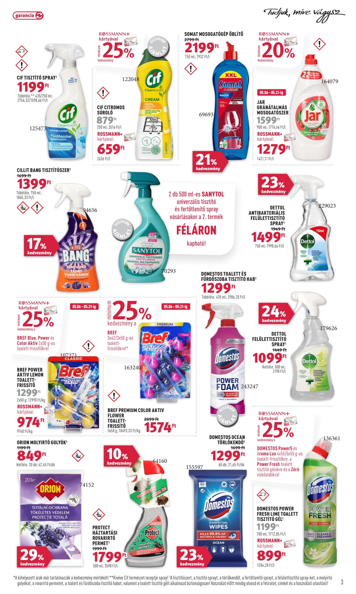 rossmann-parfumeria akciós újság 3 oldal