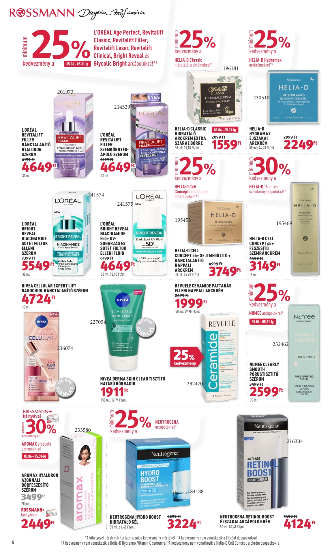 rossmann-parfumeria akciós újság 6 oldal