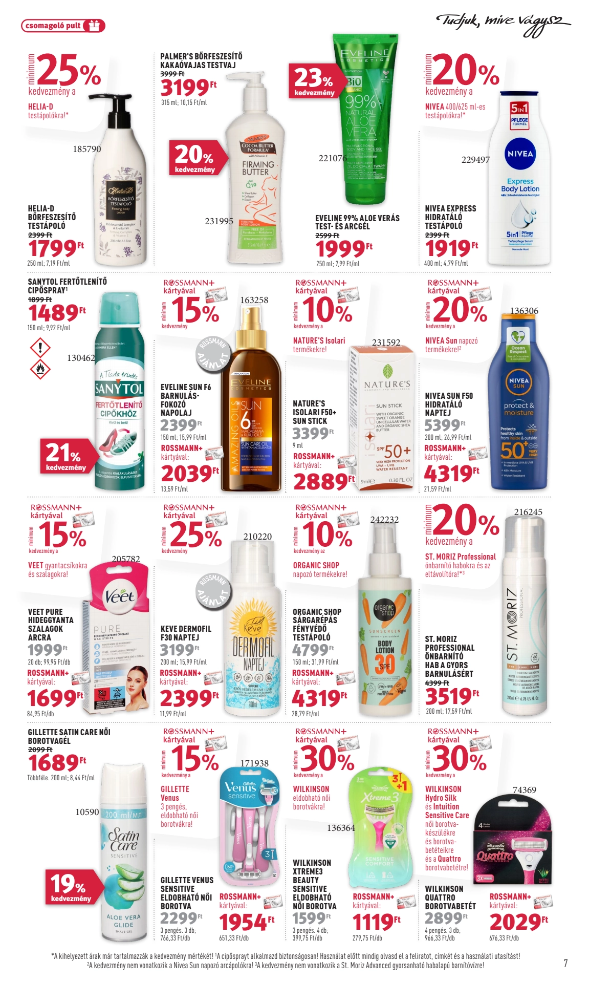 rossmann-parfumeria akciós újság 7 oldal