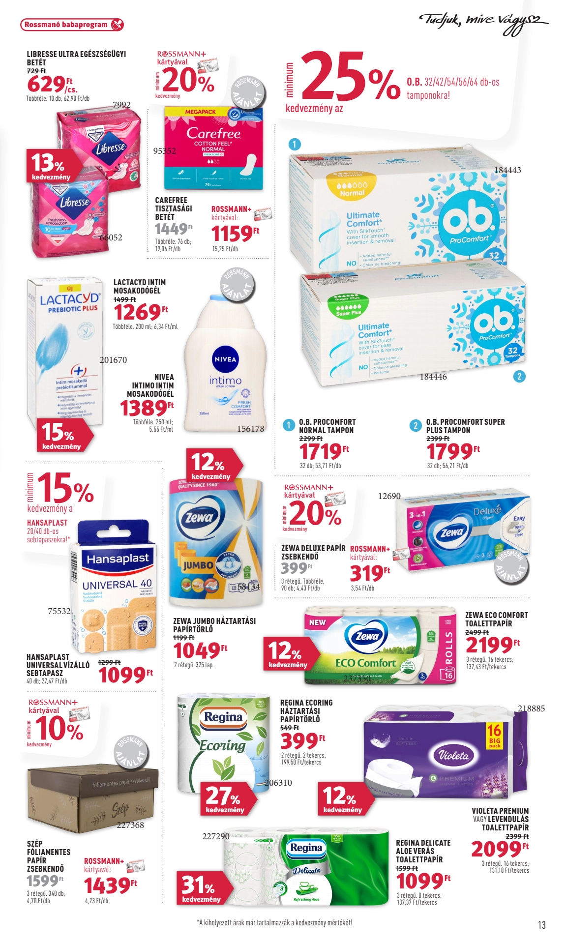 rossmann-parfumeria akciós újság 15 oldal