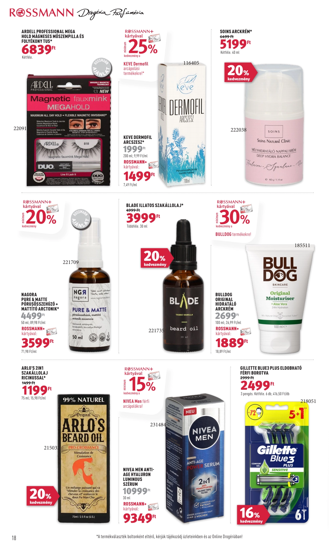 rossmann-parfumeria akciós újság 20 oldal