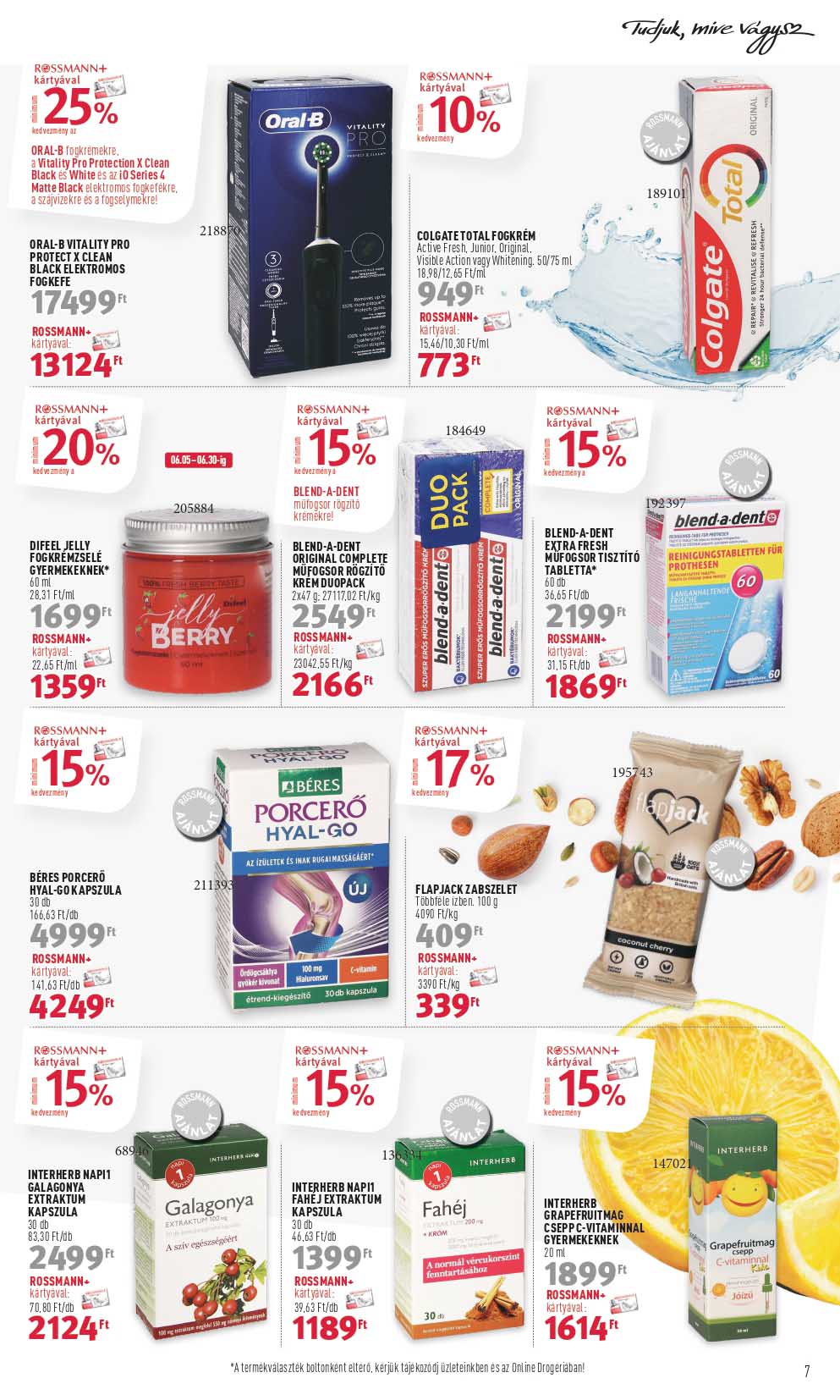 rossmann-plusz akciós újság 7 oldal