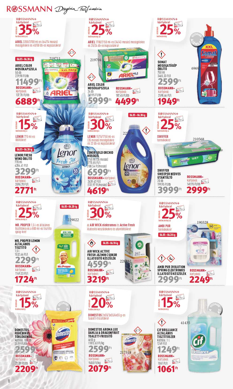 rossmann-plusz akciós újság 8 oldal