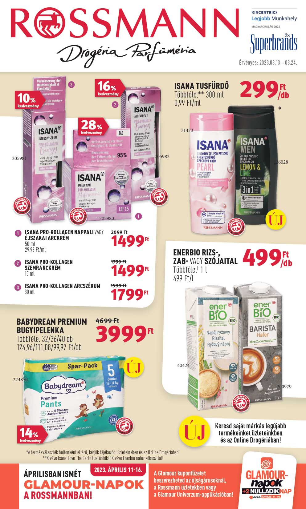 rossmann-sajat-markas akciós újság 1 oldal