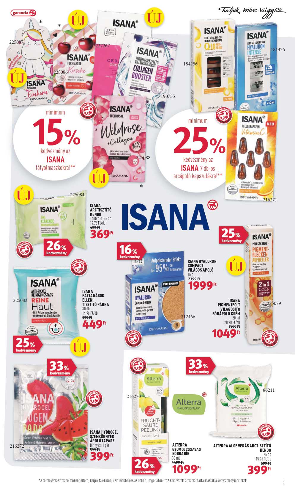 rossmann-sajat-markas akciós újság 3 oldal