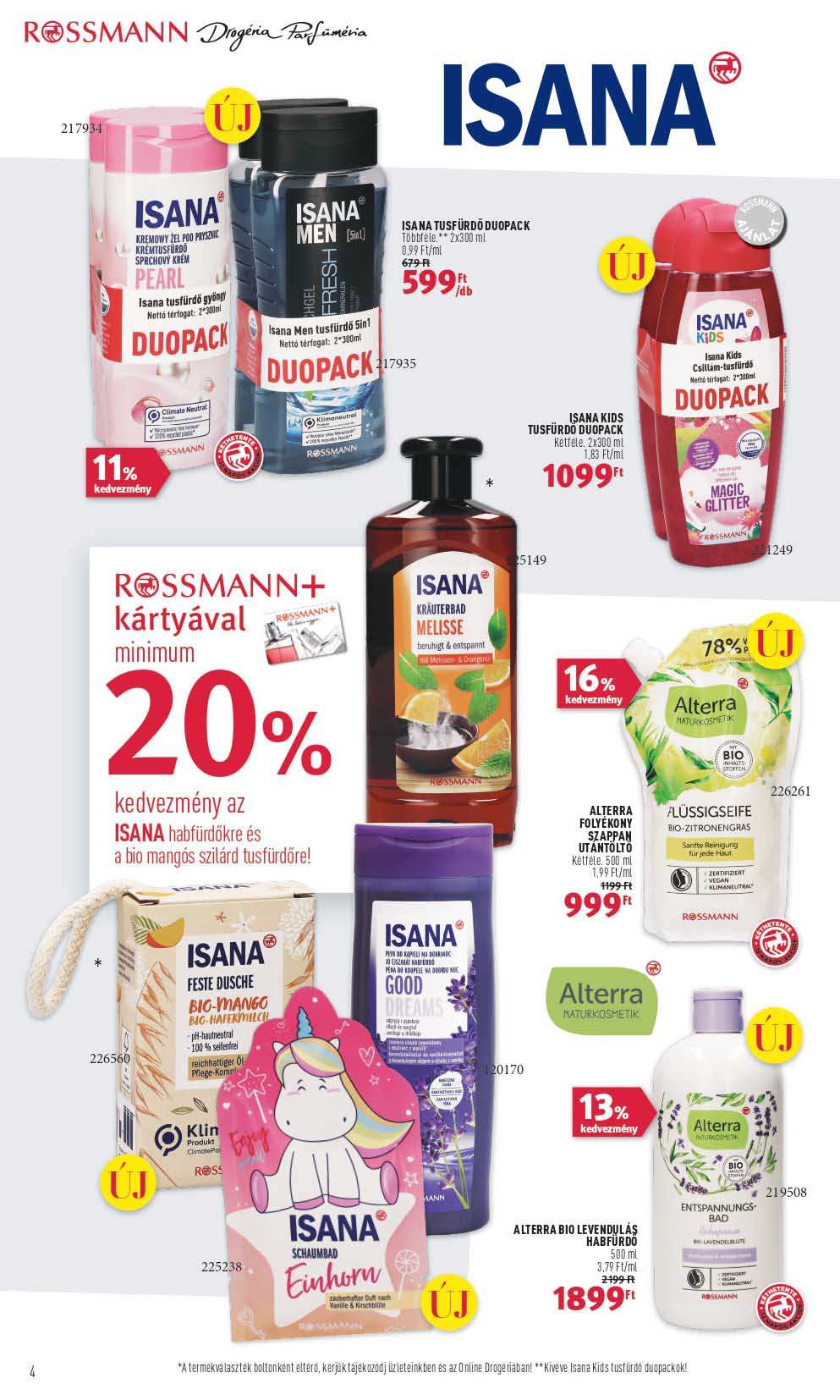 rossmann-sajat-markas akciós újság 4 oldal