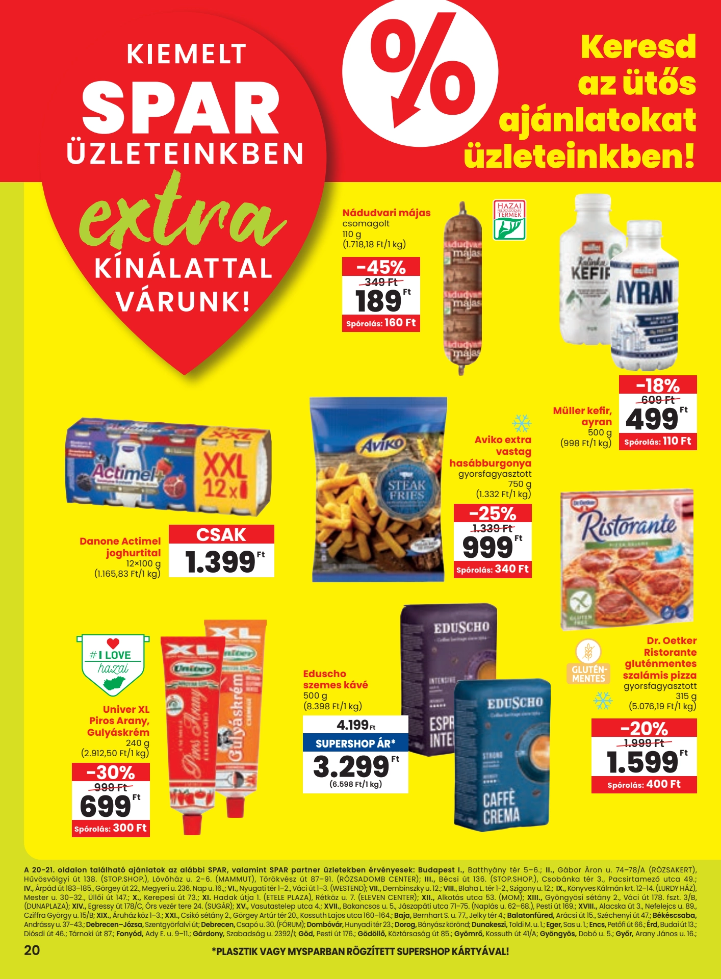 spar-extra akciós újság 1 oldal