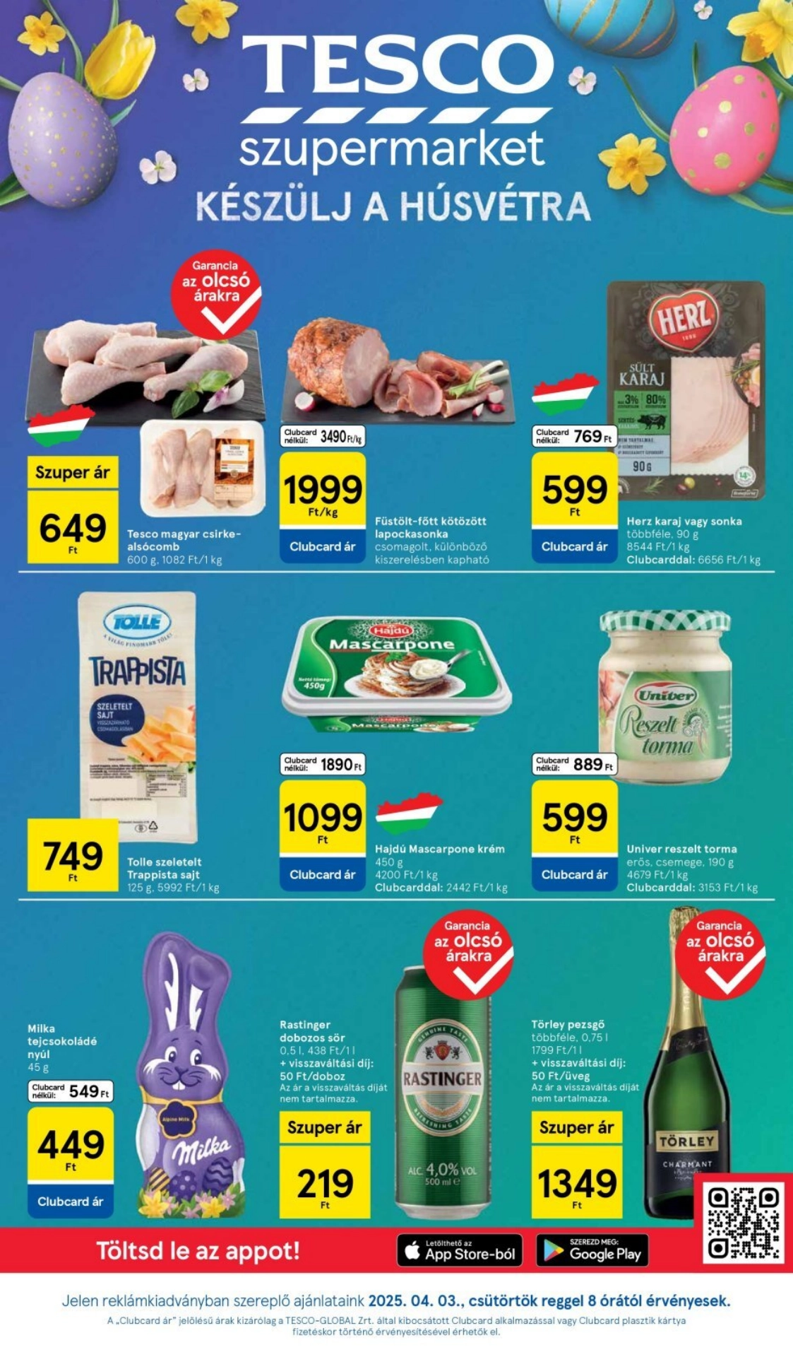 tesco-szupermarket akciós újság 1 oldal