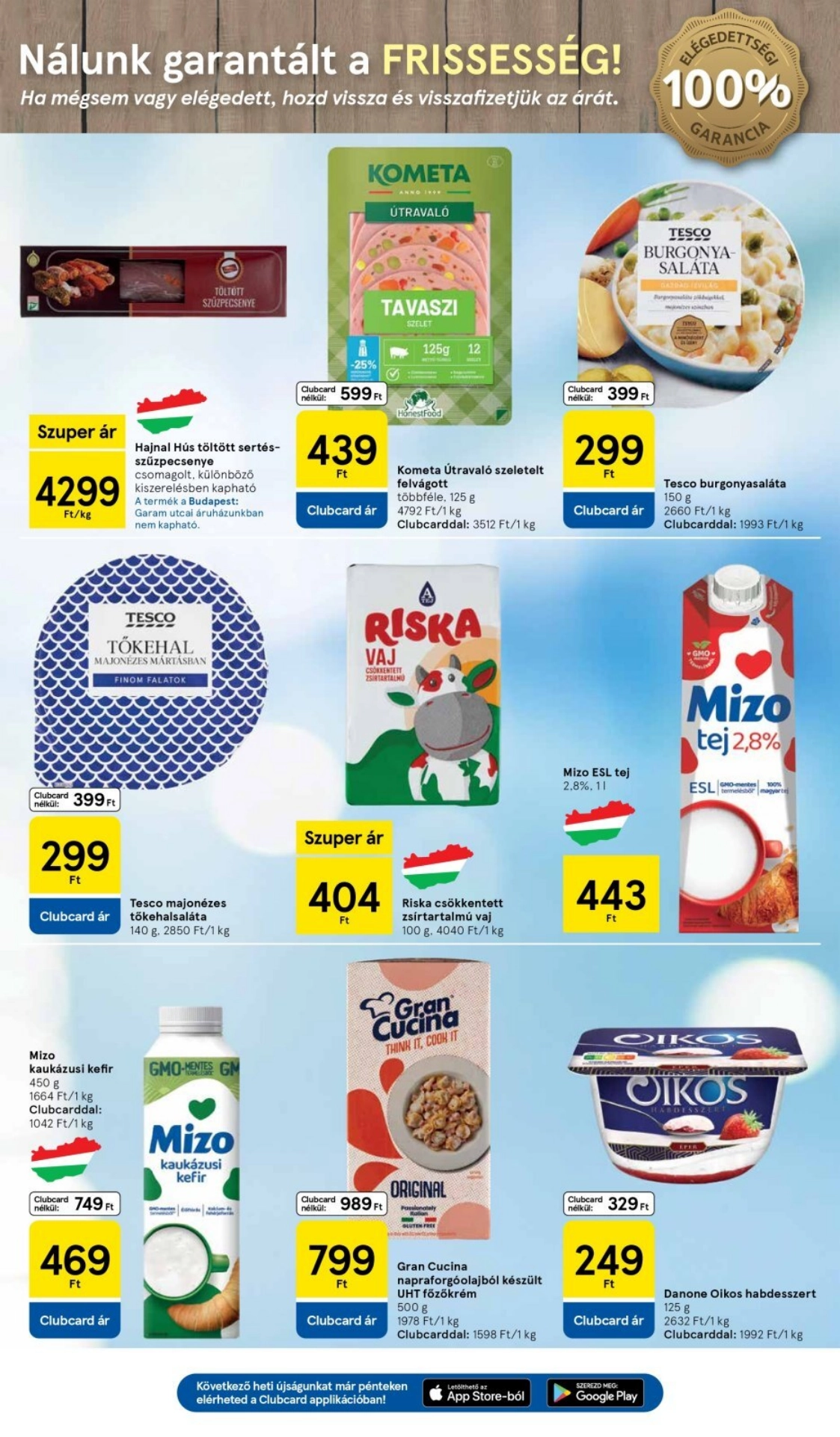 tesco-szupermarket akciós újság 3 oldal