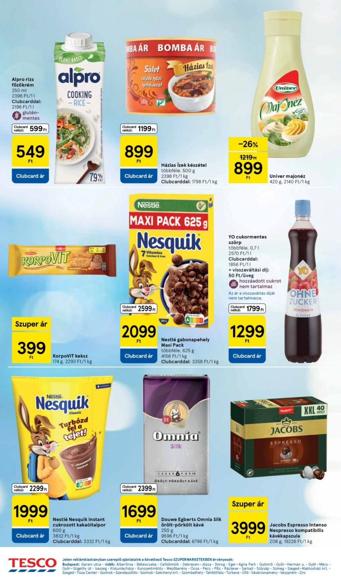 tesco-szupermarket akciós újság 6 oldal