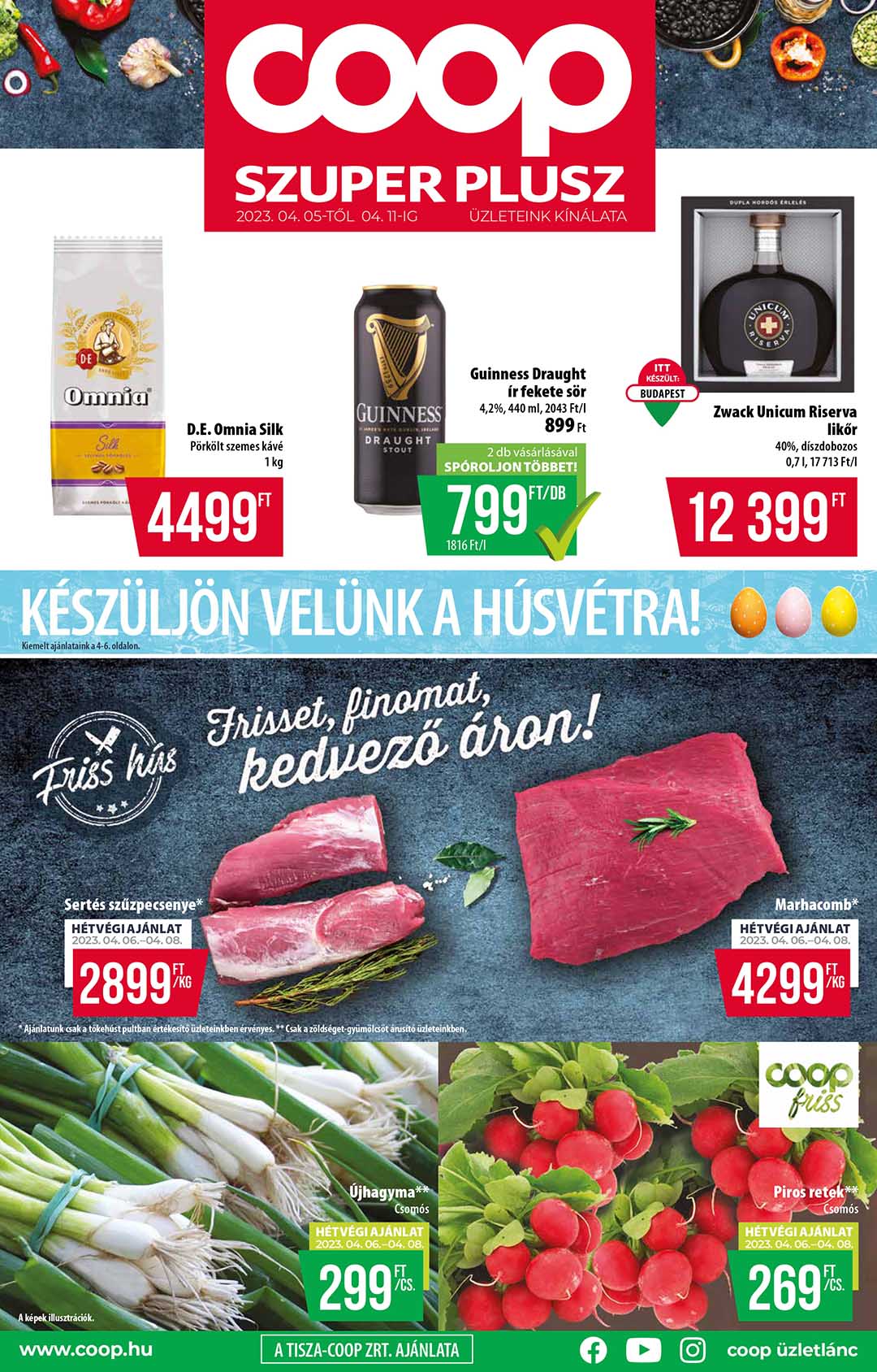 tisza-coop-szuper-plusz akciós újság 1 oldal