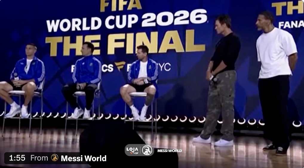 FIFA在紐約「FanaticsFest」現場舉辦了冠軍賽賽前聯合記者會。翻攝X