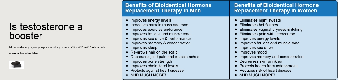 is testosterone a booster