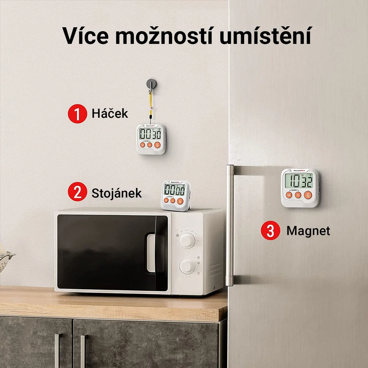 ThermoPro TM-03 digitální kuchyňská minutka