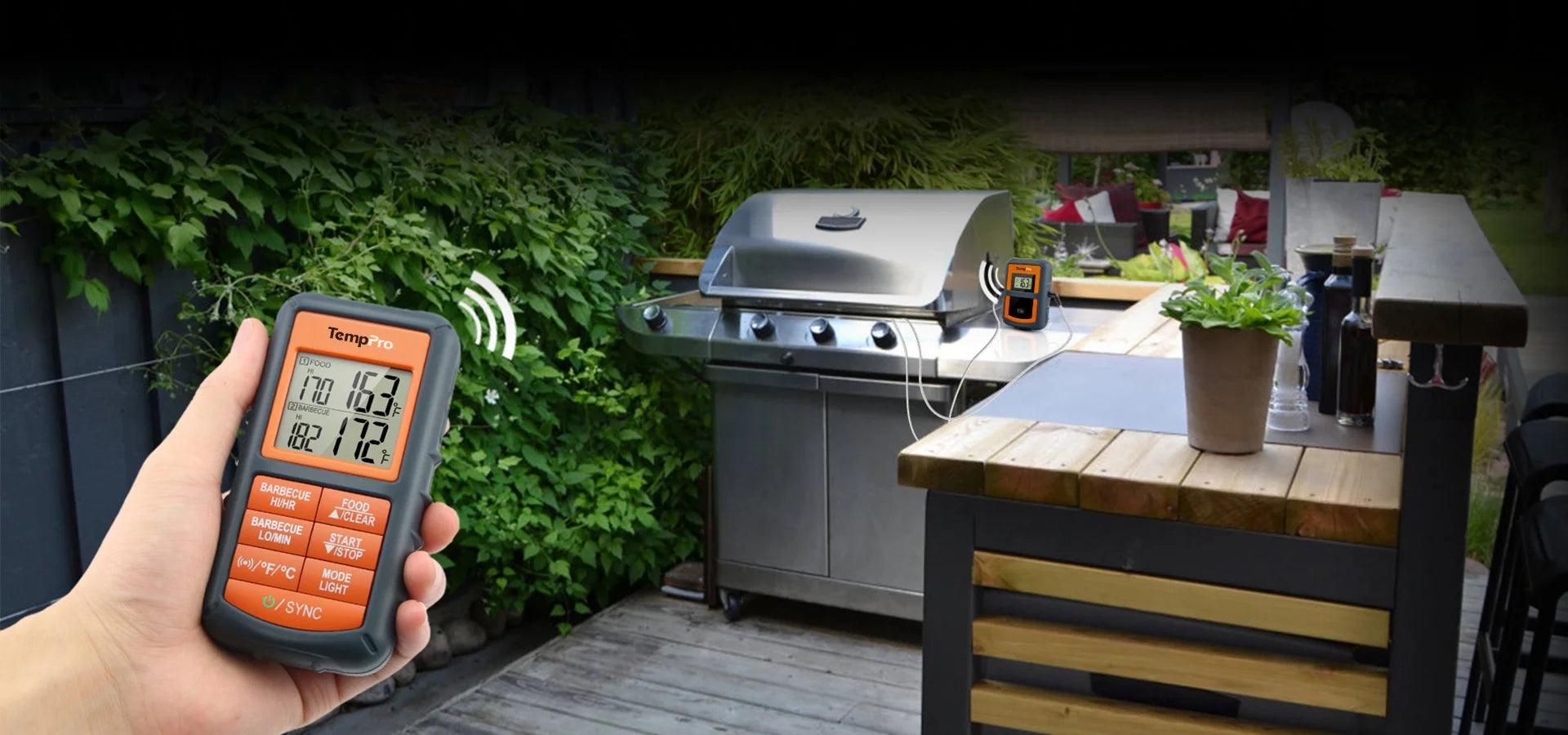 ThermoPro pouzdro pro digitální teploměr TP-07, TP-08S, TP-20, černá
