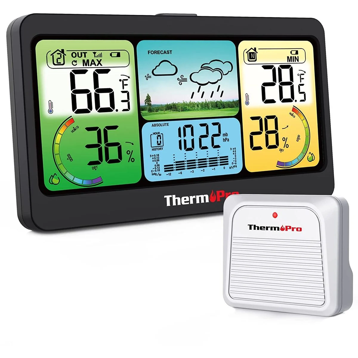 ThermoPro TP-280C meteostanice s barevným displejem