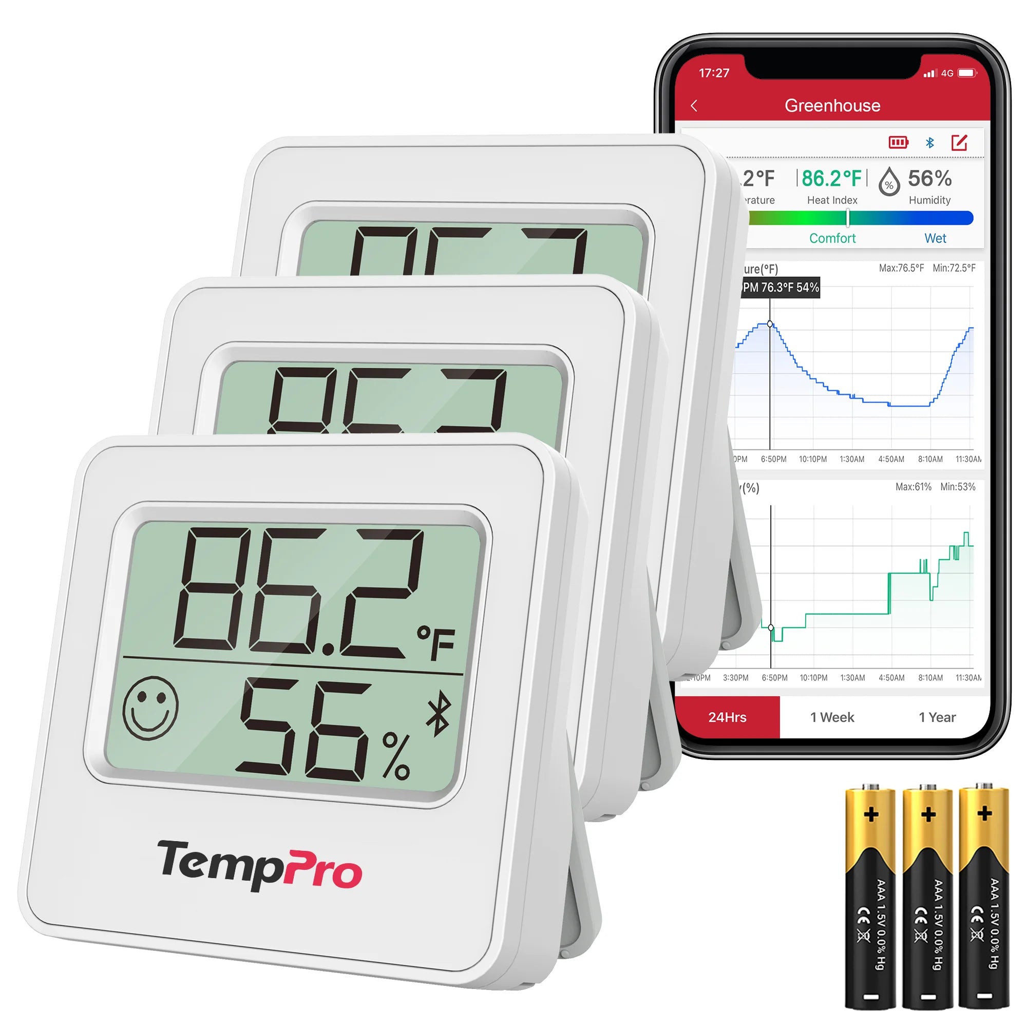 ThermoPro vnitřní digitální Bluetooth vlhkoměr a teploměr TP-357