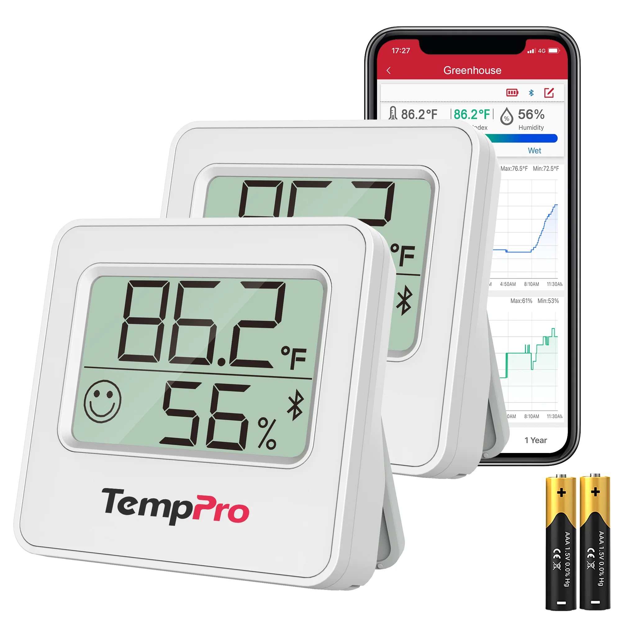ThermoPro vnitřní digitální Bluetooth vlhkoměr a teploměr TP-357