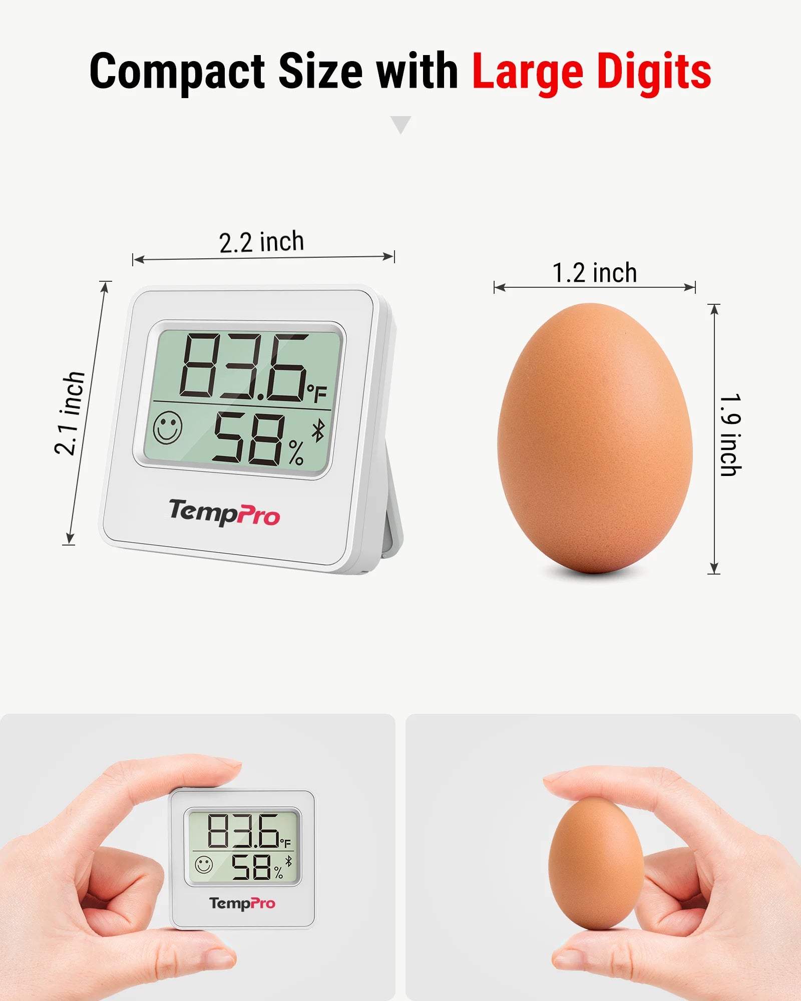 ThermoPro vnitřní digitální Bluetooth vlhkoměr a teploměr TP-357