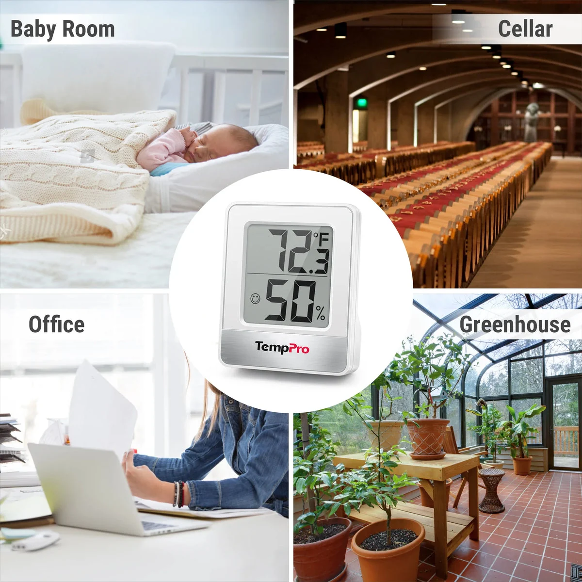 ThermoPro TP-49-W digitální pokojový teploměr a vlhkoměr