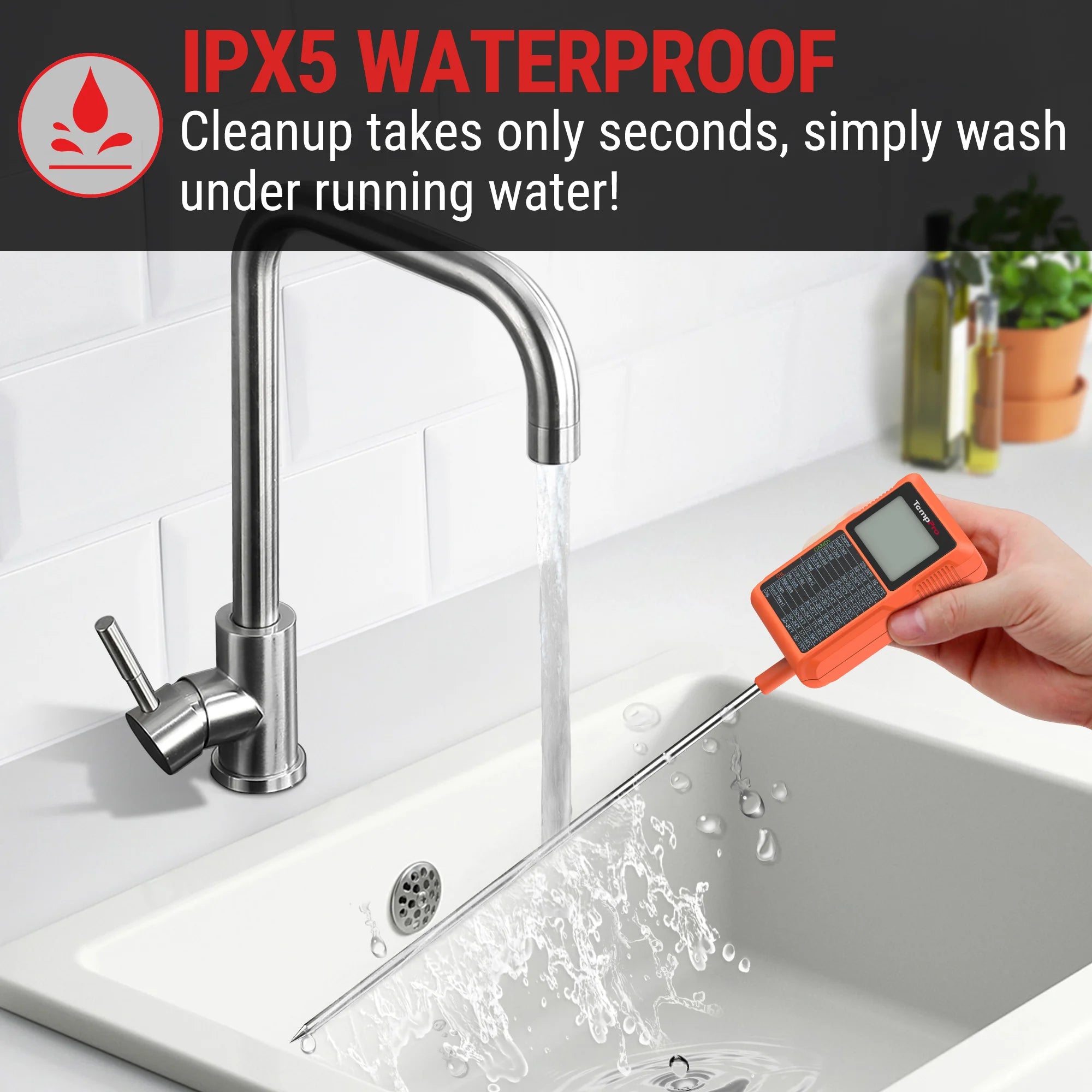 ThermoPro TP-510 digitální teploměr pro měření tekutin a vaření cukru
