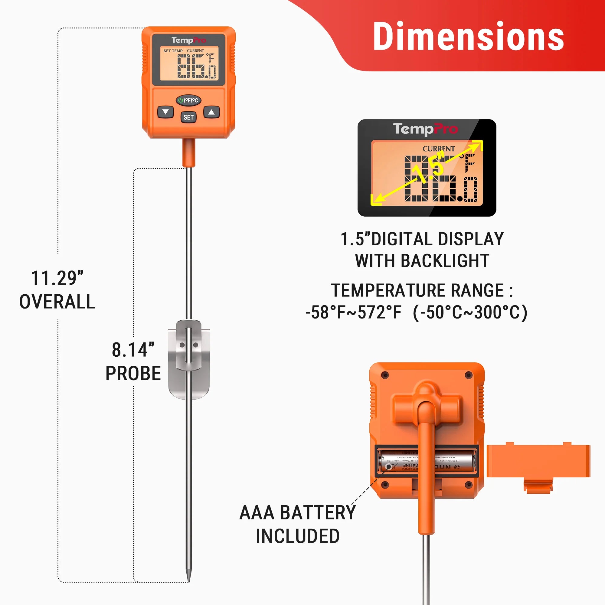 ThermoPro TP-511 digitální kuchyňský teploměr