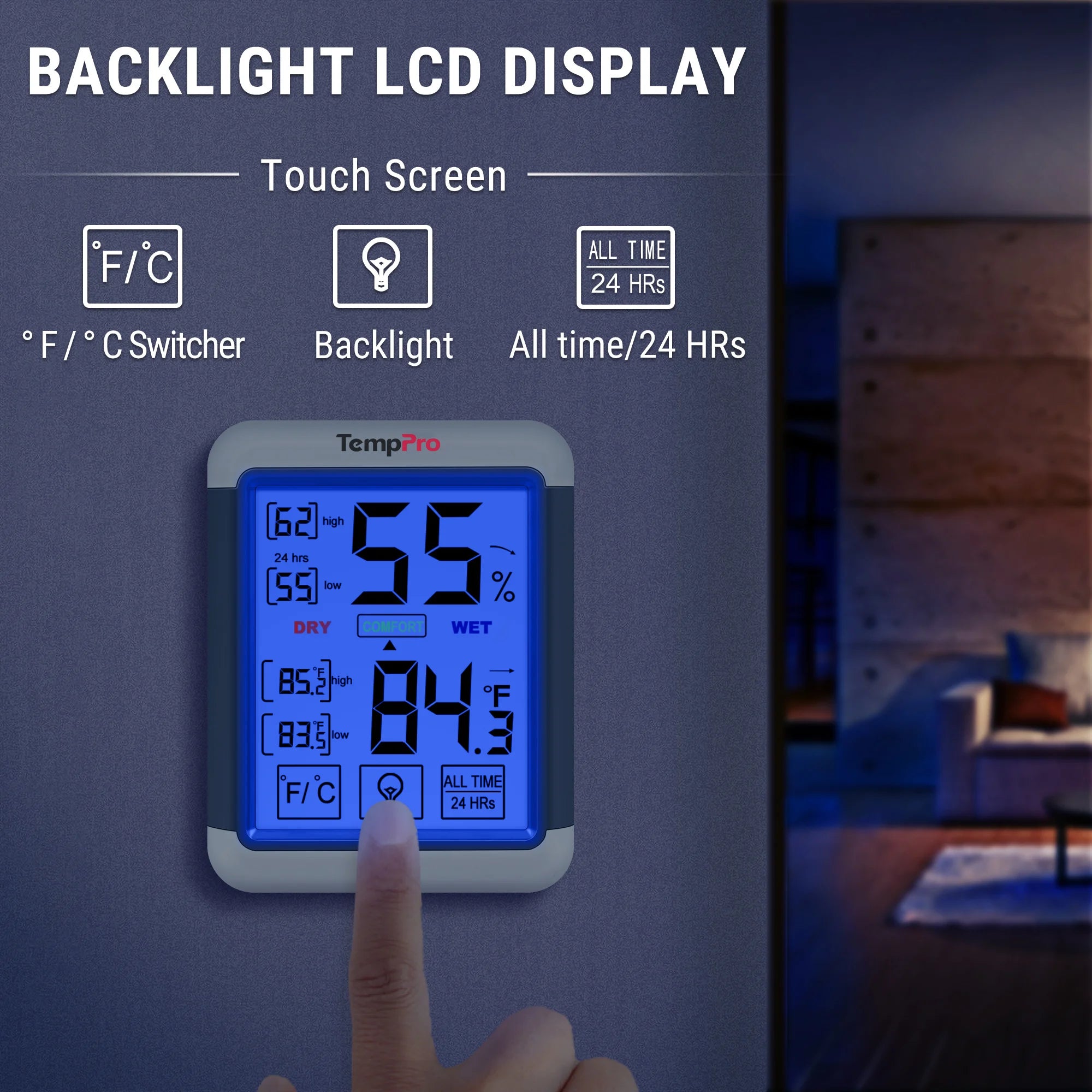 ThermoPro digitální teploměr s měřením vlhkosti TP-55