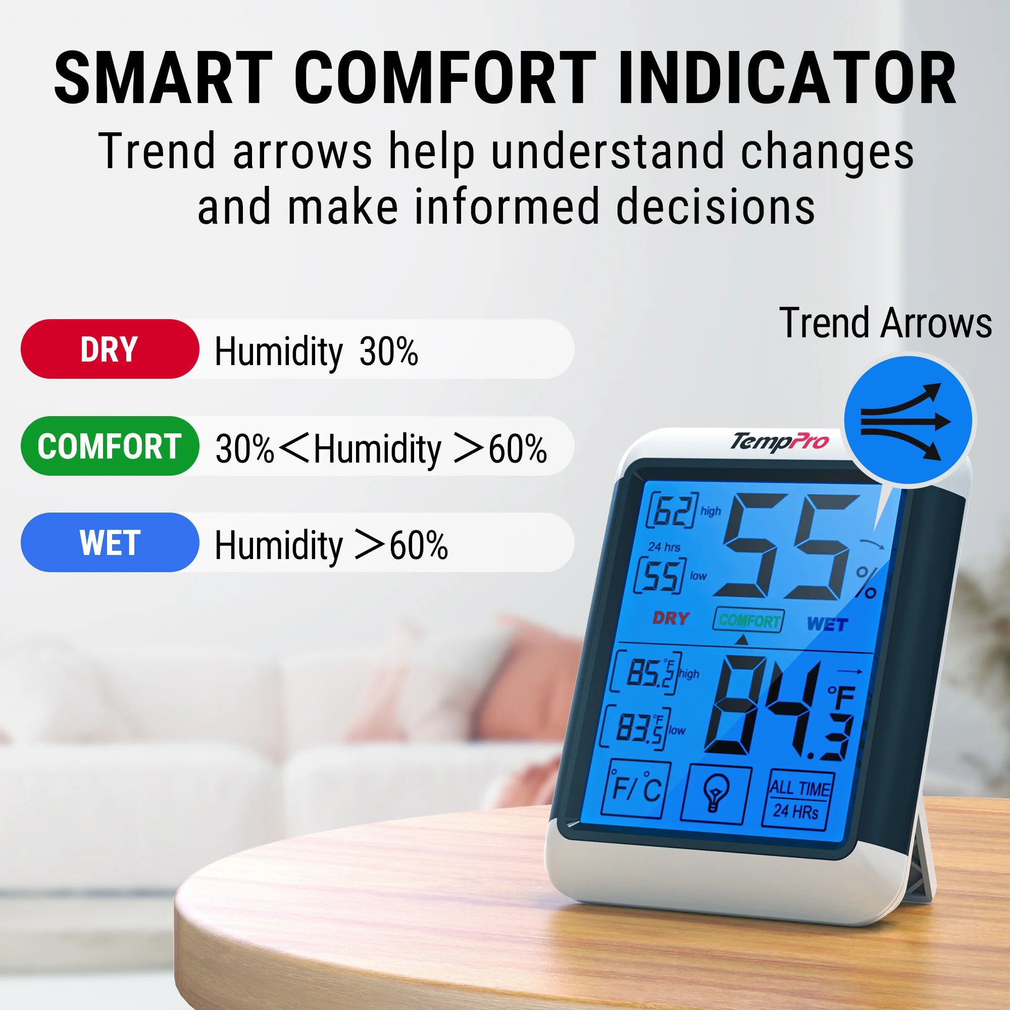 ThermoPro digitální teploměr s měřením vlhkosti TP-55