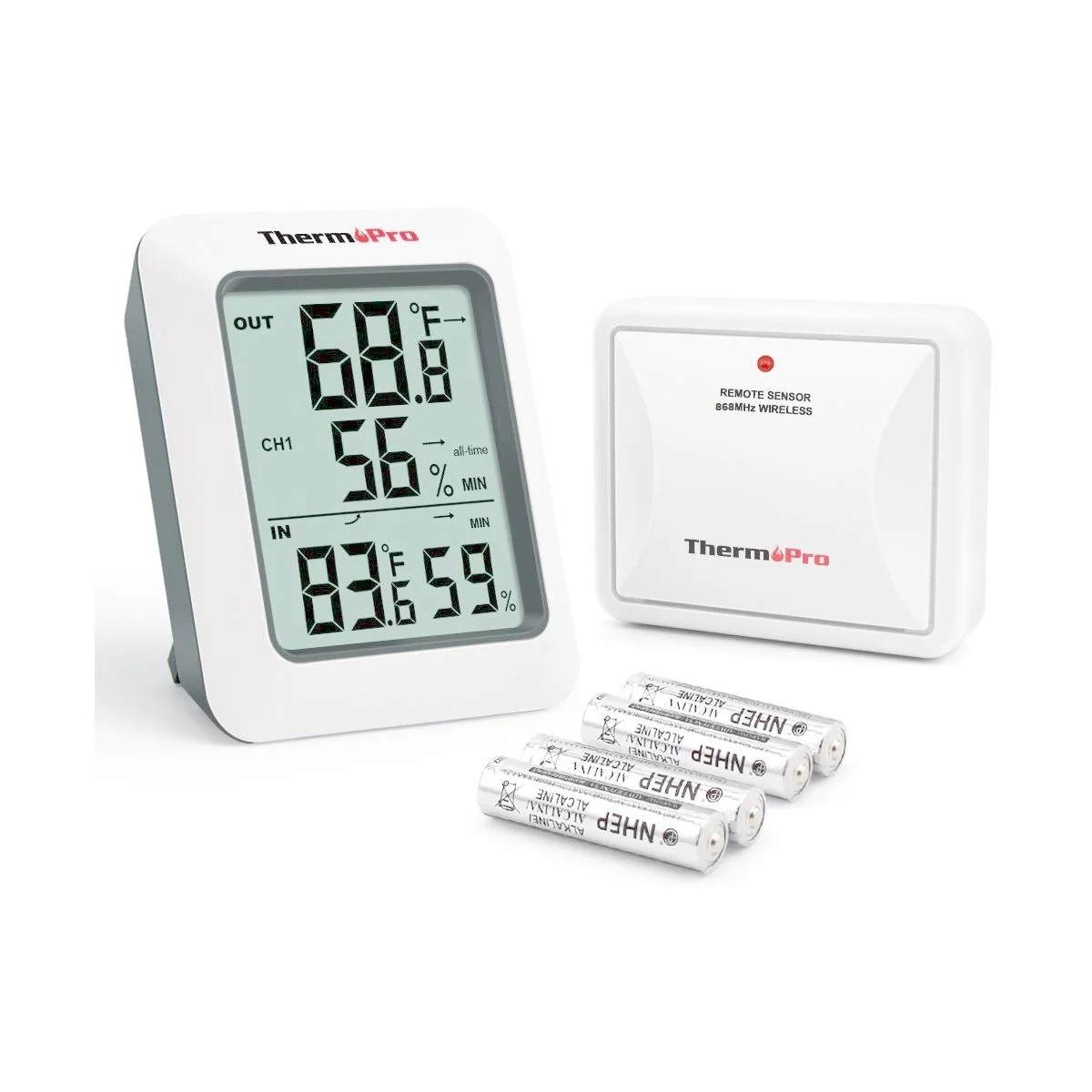 ThermoPro TP-60C bezdrátový teploměr a vlhkoměr s venkovním čidlem