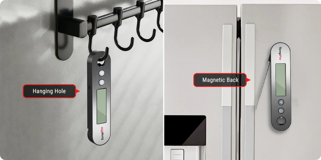 ThermoPro TP-610 digitální kuchyňský teploměr, stříbrný