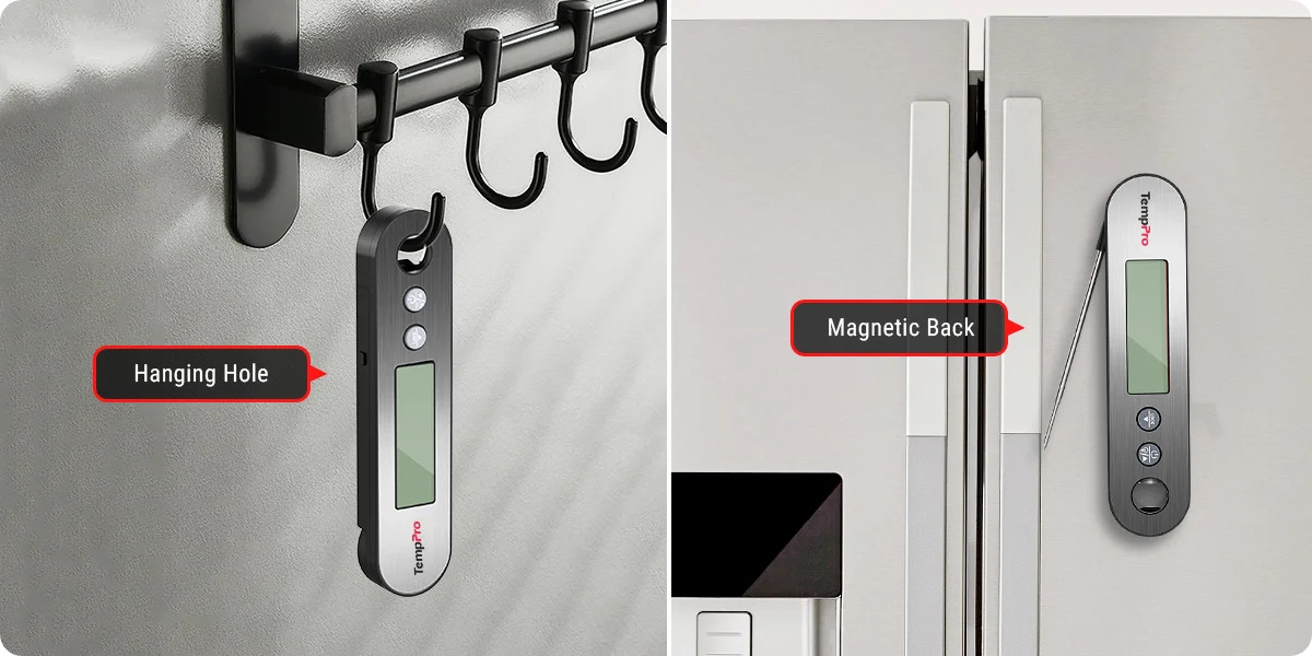 ThermoPro TP-610 digitální kuchyňský teploměr, stříbrný