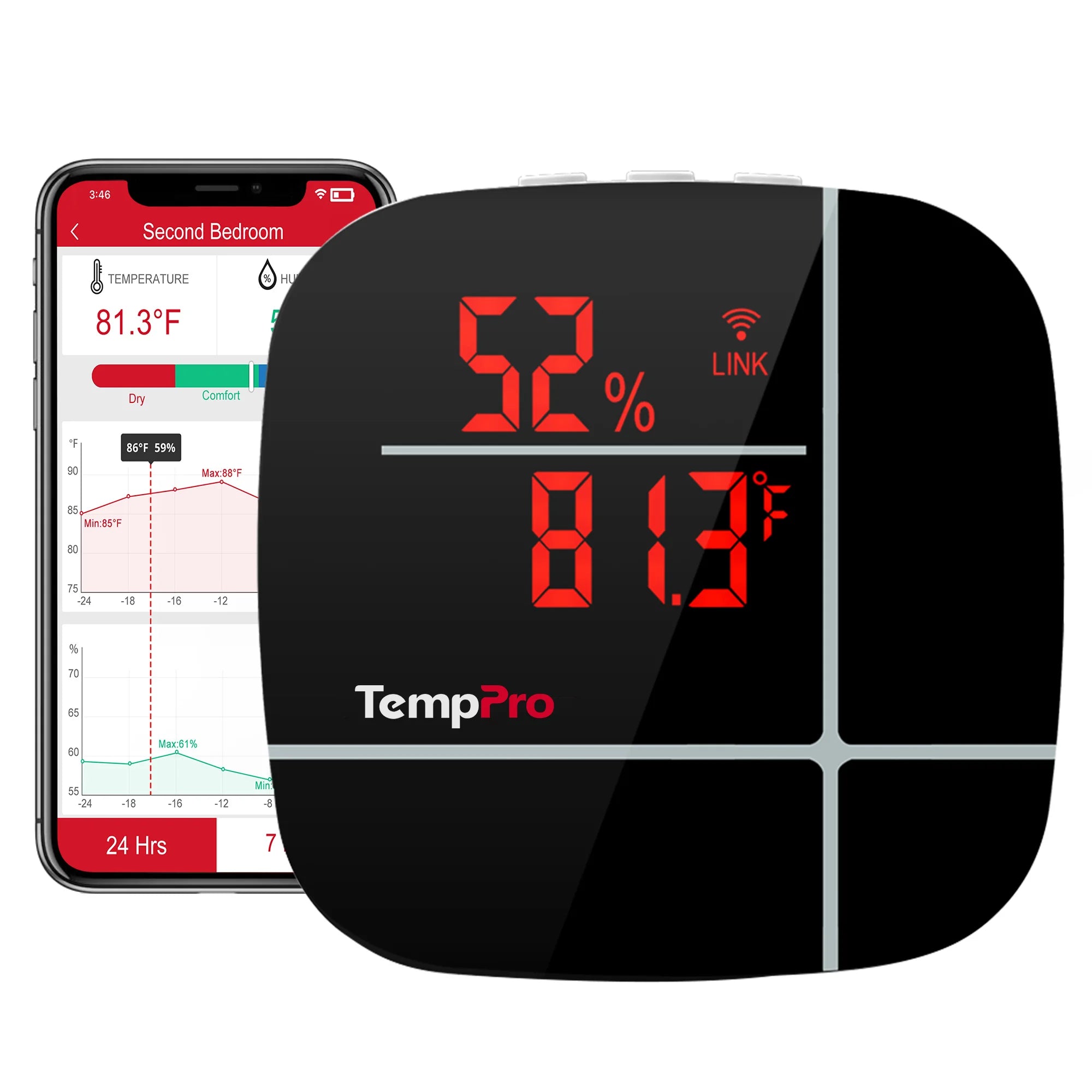 ThermoPro Smart Wi-Fi teploměr a vlhkoměr TP-90