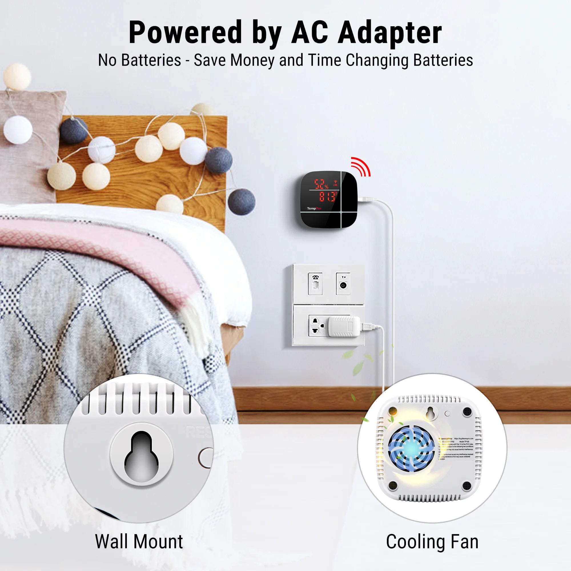 ThermoPro Smart Wi-Fi teploměr a vlhkoměr TP-90