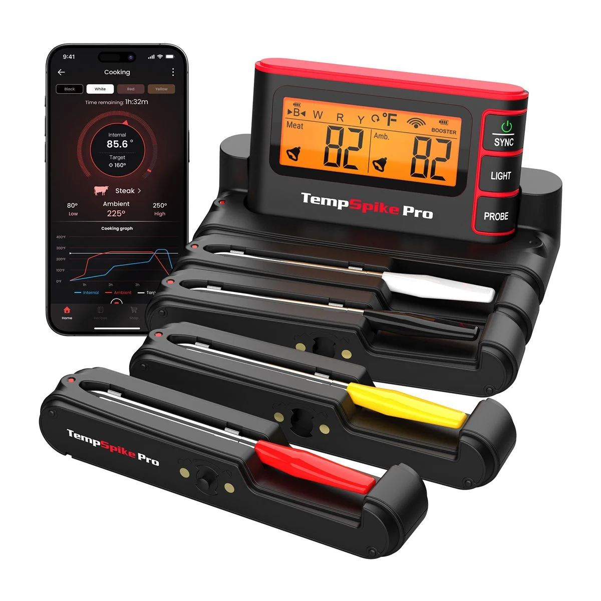ThermoPro TP-980-4 TempSpike Pro bezdrátový teploměr se čtyřmi sondami