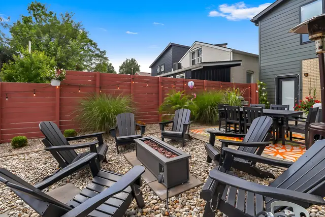 NuLu Oasis | 4 Bedroom Walkable Home with Hot Tub and Fire Pit: Fire pit with Adirondack chairs