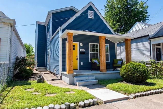 Spacious 3BR BNB Louisville | Near Expo, Derby & Downtown: Front of the house with covered porch