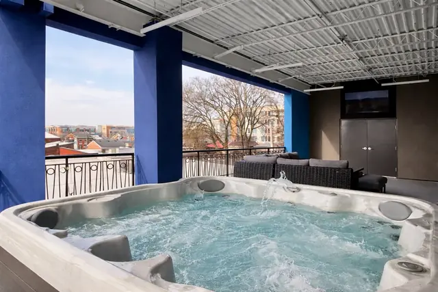 Ultra-Luxury NuLu Penthouse | 5BR, Hot Tub, City Views: Terrace hot tub