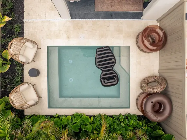 The Tulum House: Aerial view of the pool and spa