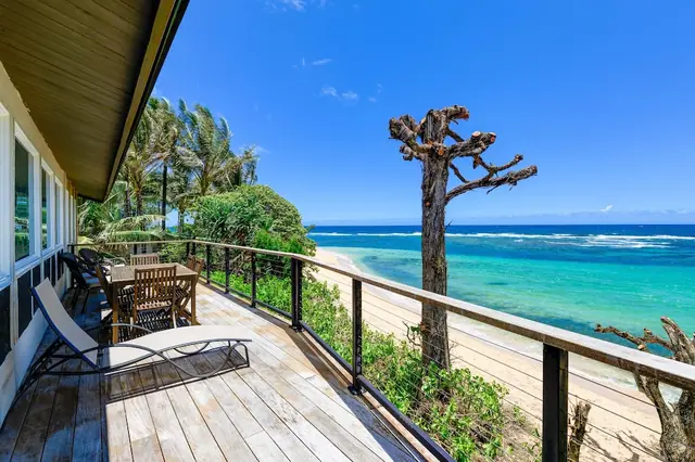 Anchorage Point: Oceanfront deck with beach view