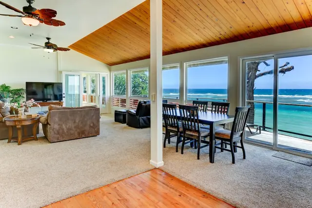 Anchorage Point: Living and dining area with ocean views