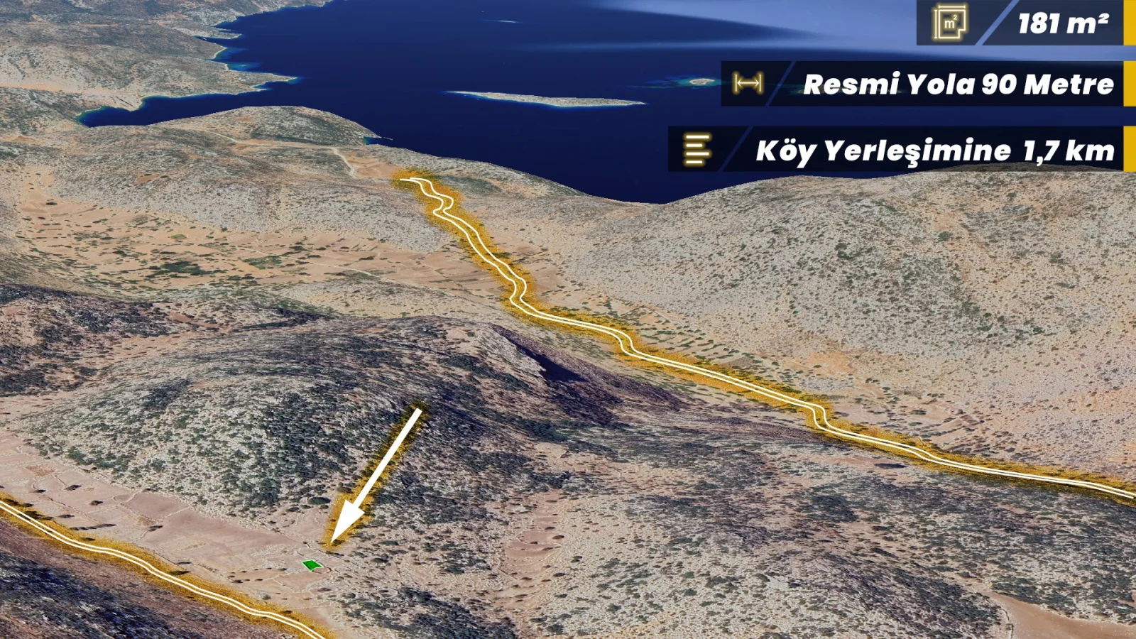 Muğla Marmaris Taşlıca'da 181 m² Ulaşımı kolay, Konum Avantajlı Yatırım Arazisi ilan detaylarına gözat!