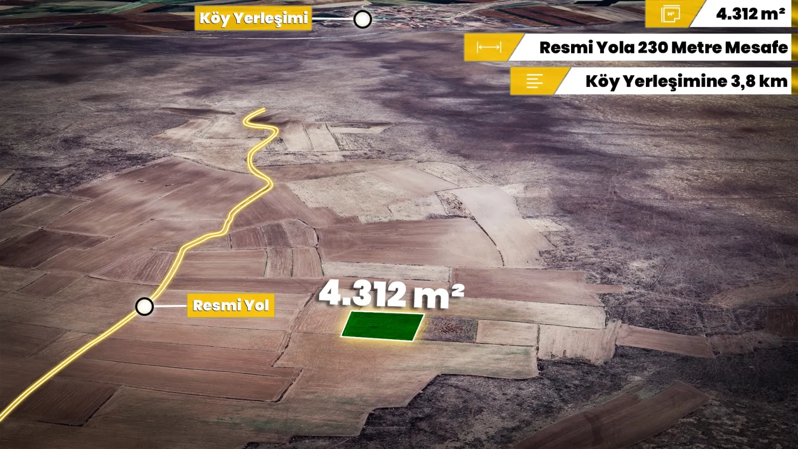 Afyonkarahisar Emirdağ Avdan’da 4.312 m² Müstakil Tapulu Fırsat Arazi ilan detaylarına gözat!