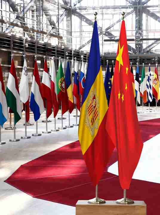 Andorra China Flags