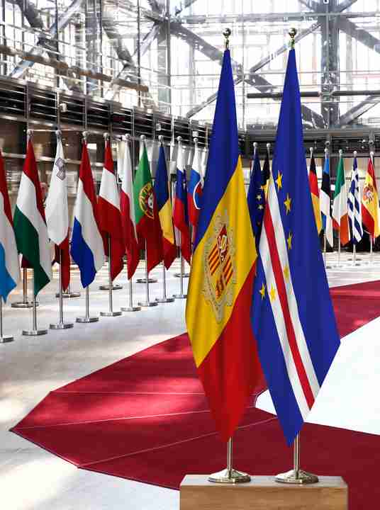 Andorra Cabo Verde Flags