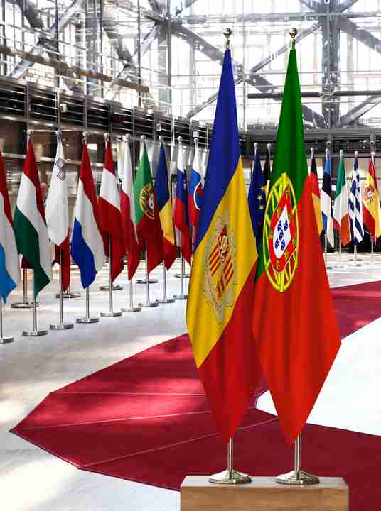 Andorra Portugal Flags