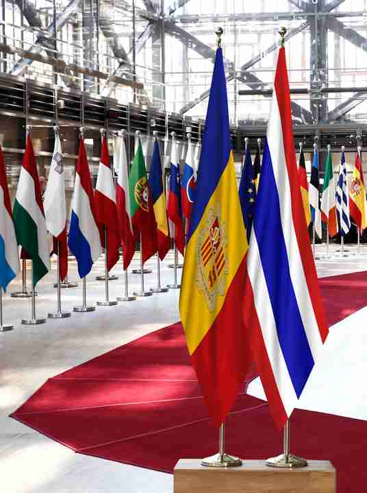 Andorra Thailand Flags