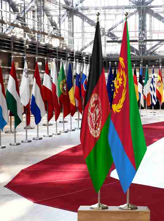 Afghanistan Eritrea Flags