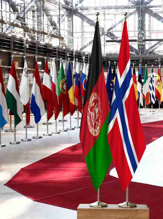 Afghanistan Norway Flags