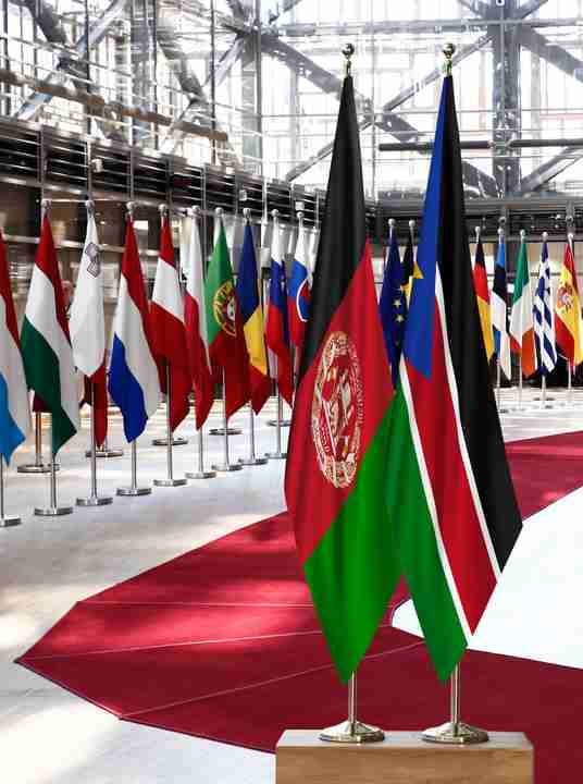 Afghanistan South Sudan Flags